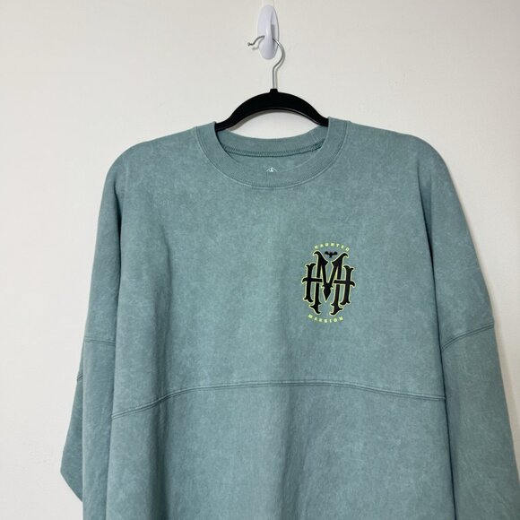 Disney Parks Haunted Mansion Hat box Ghost Spirit Jersey Adult Sz M Glow in Dark - Picture 3 of 8